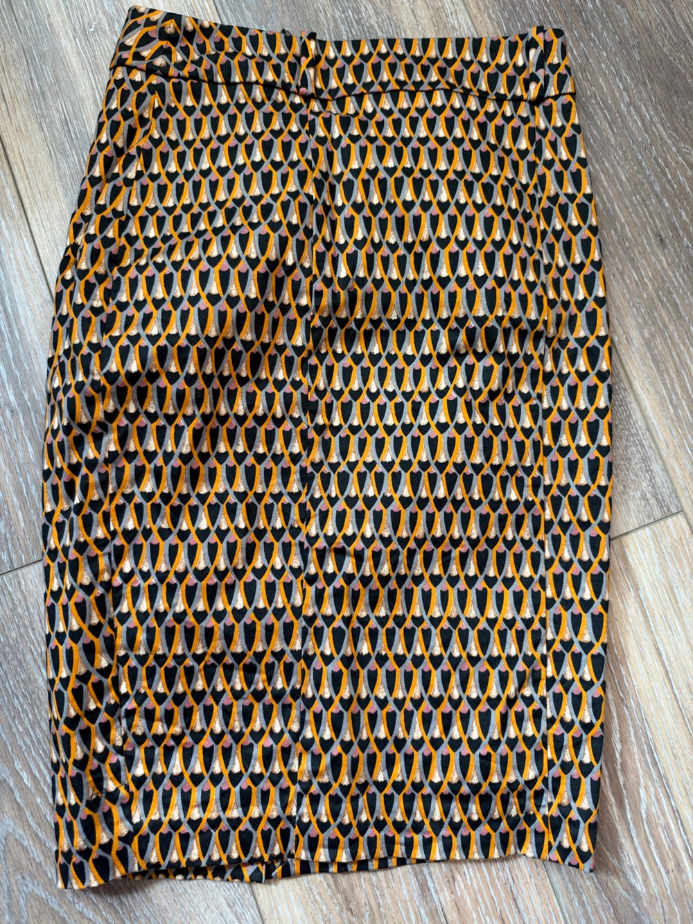 Mossimi STRETCH Black and Yellow Geometric Pencil Skirt Size 2